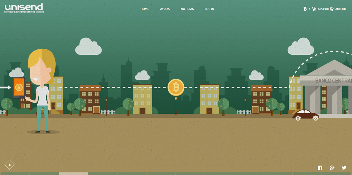 landing Web parallax animation  bitcoin Bitcoins colorfull design digital ilustration