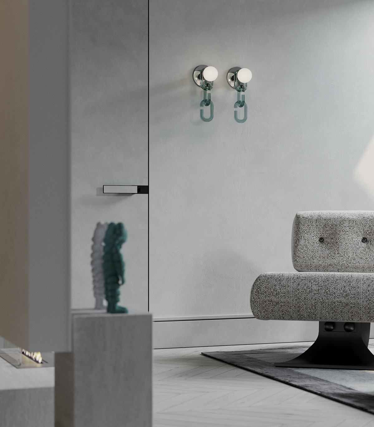 3ds max corona interior design  kitchen livingroom Render visualization CGI Interior