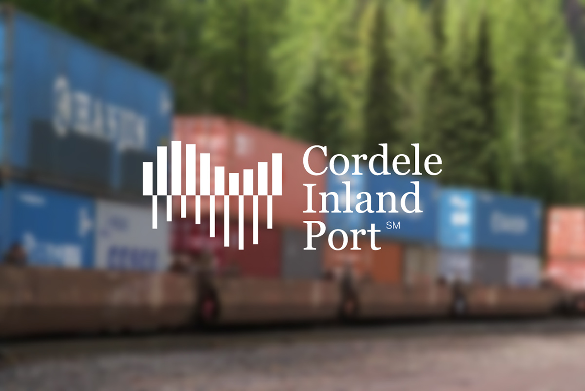 logo indentity container shipping train