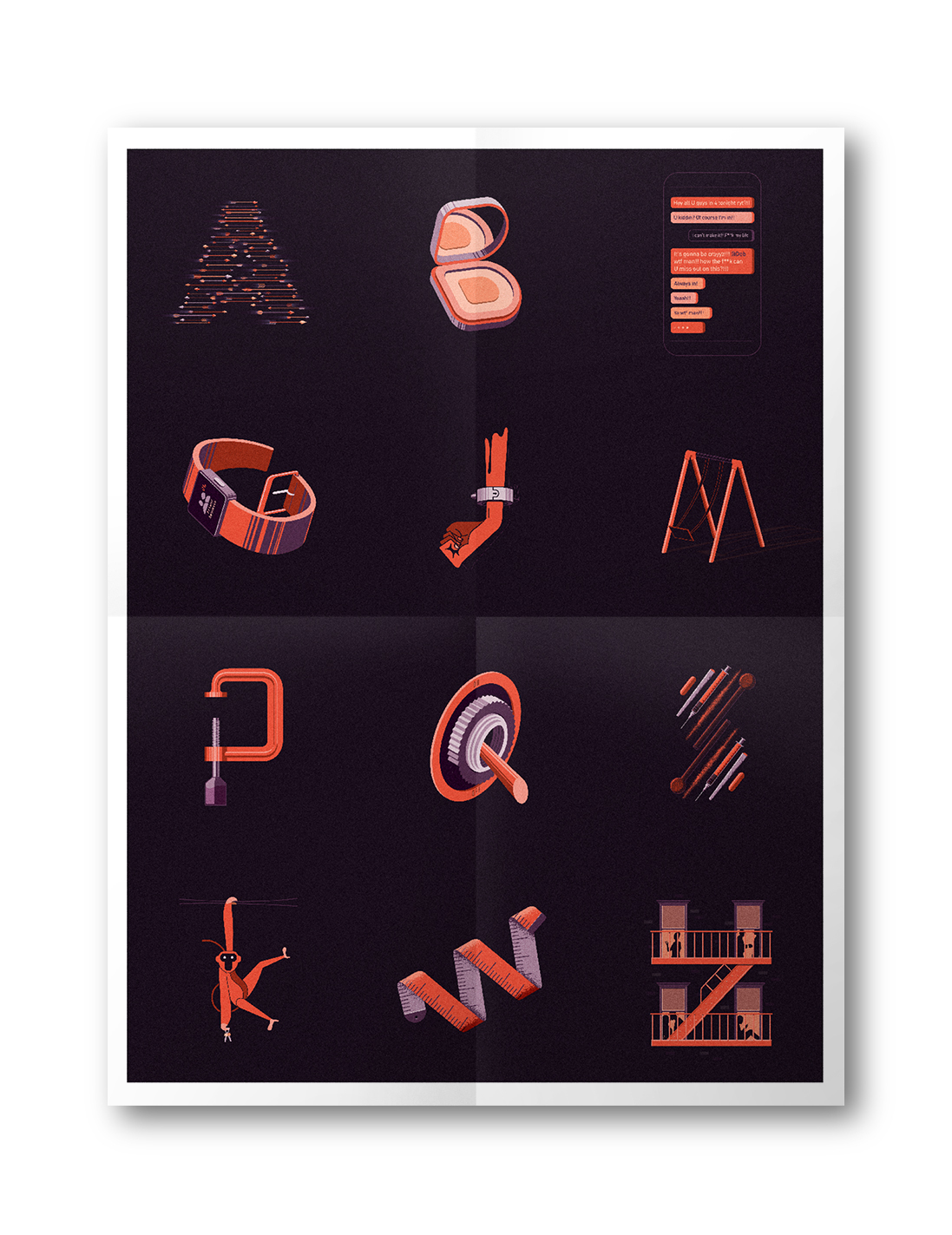 Adobe Portfolio 36daysoftype typography   alphabets disorders mental health teenage