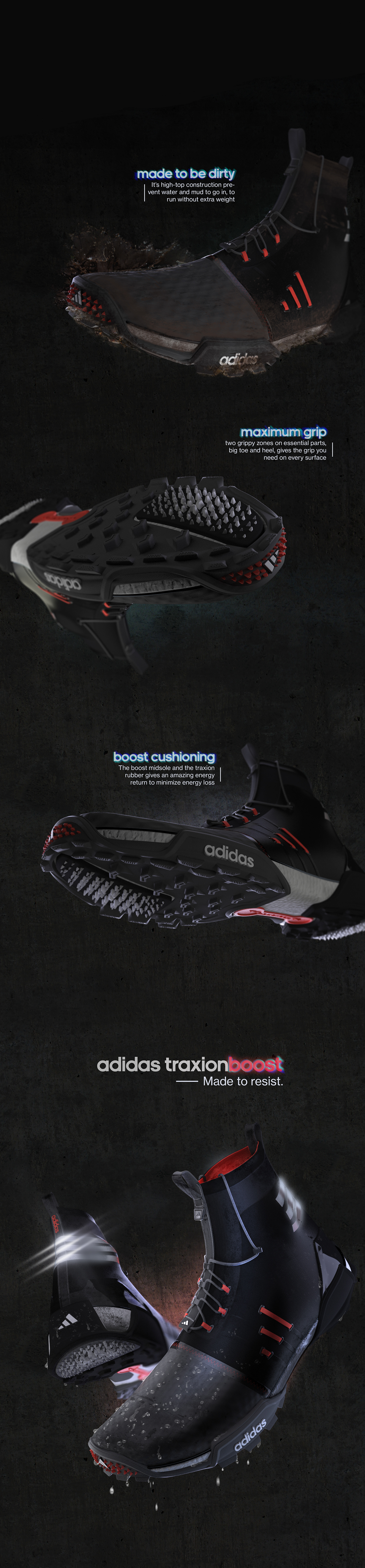 footwear design adidas boost sketch 3D rendering industrial+design digital rendering photoshop