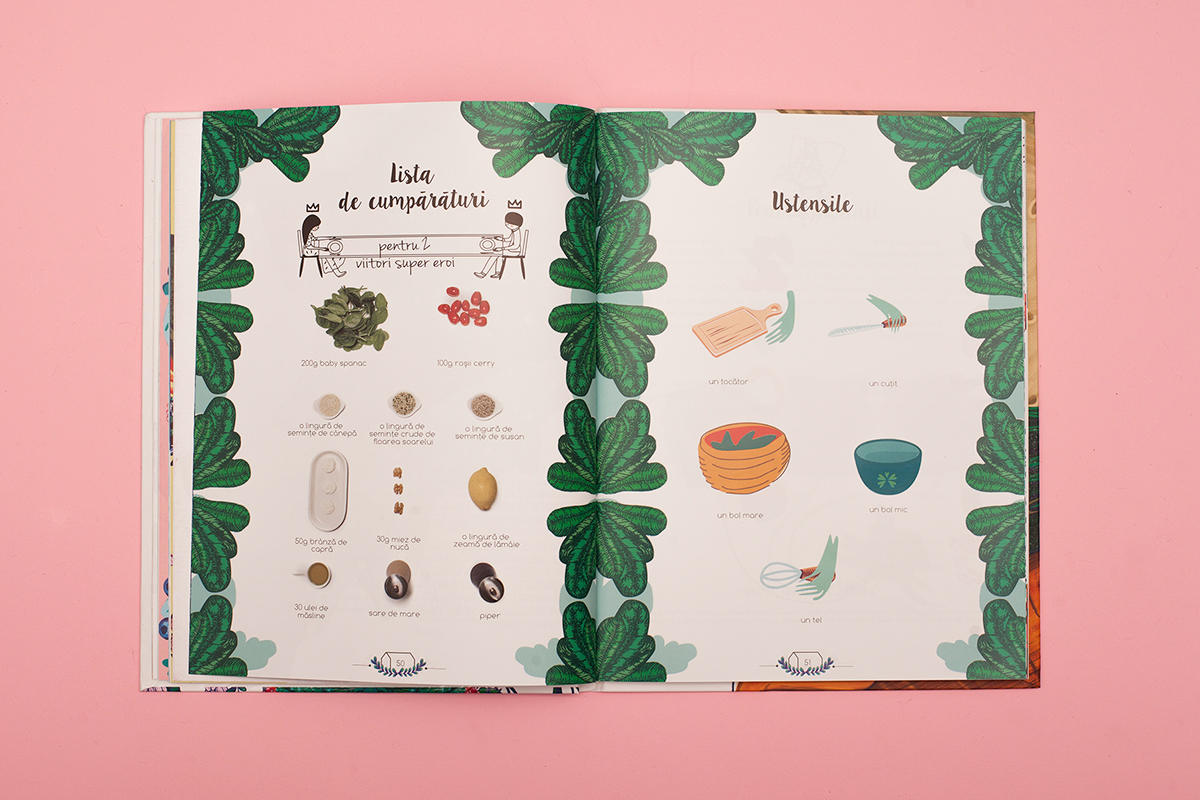 book cook cookbook Food  foodillustration loretaisac romanianillustrator characterdesign graphicdesigner design Layout story kitchen recipe