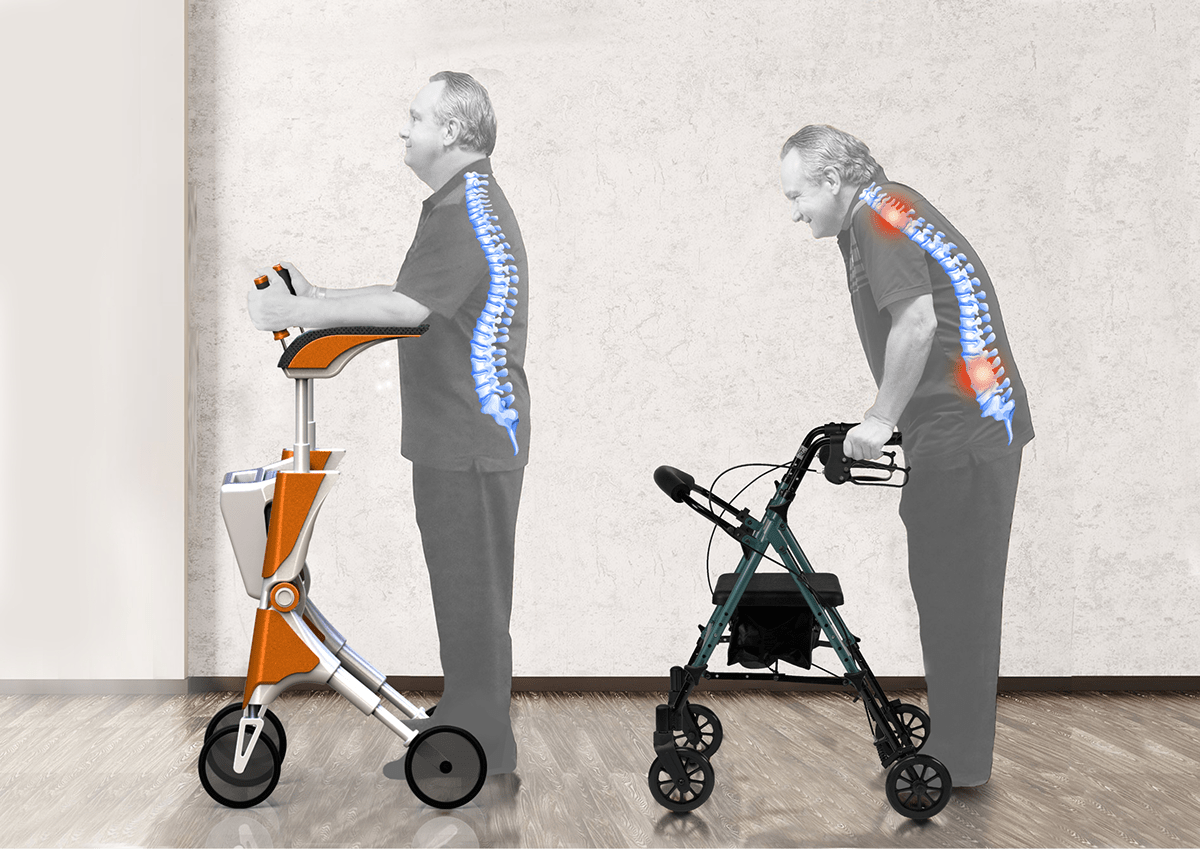aesthetics assistance contemporary Elderly walker walker design walking aid dignity mobility Idadesignawards
