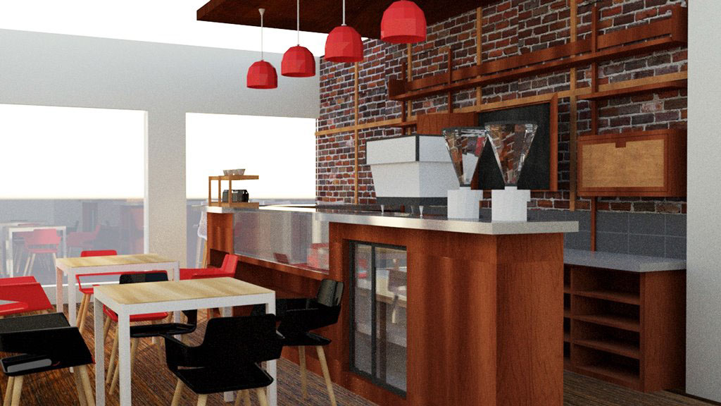 3DS Max Studio design rendering Render coffee shop