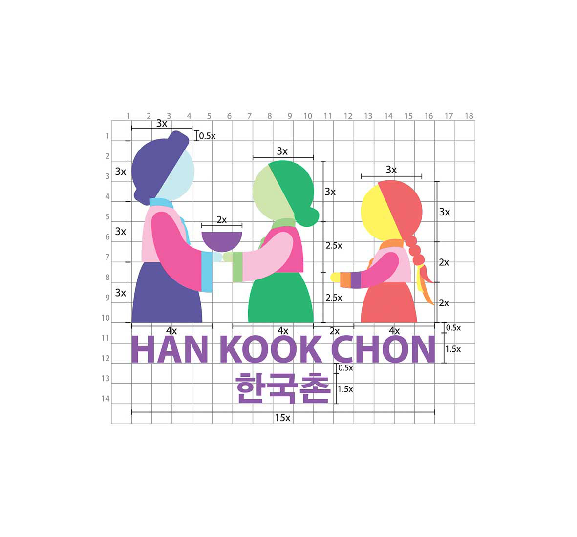 korean vector graphic