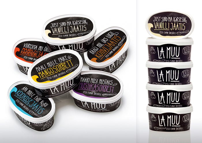 packaging design ice cream hand crafted