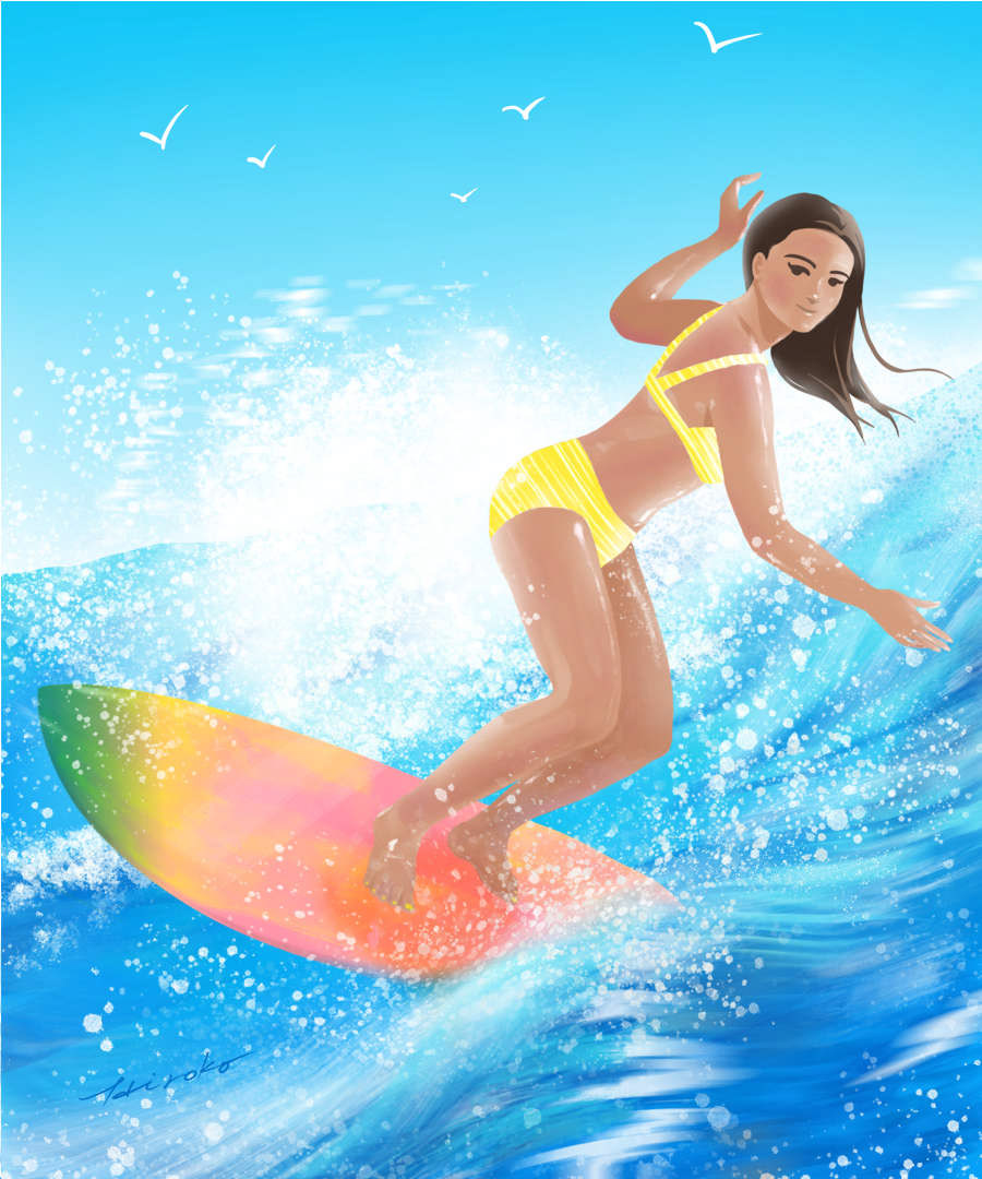 surfing water sport woman
