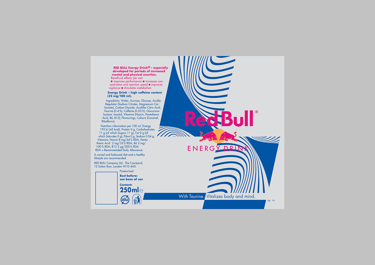 nedadgående Beroligende middel tank Red Bull — Can Design on Behance