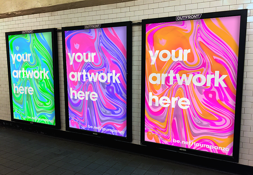 nyc subway Mockup psd new york city subway mockup advertisement mockup nyc subway mockup nyc advertisement mockup Poster Mockup