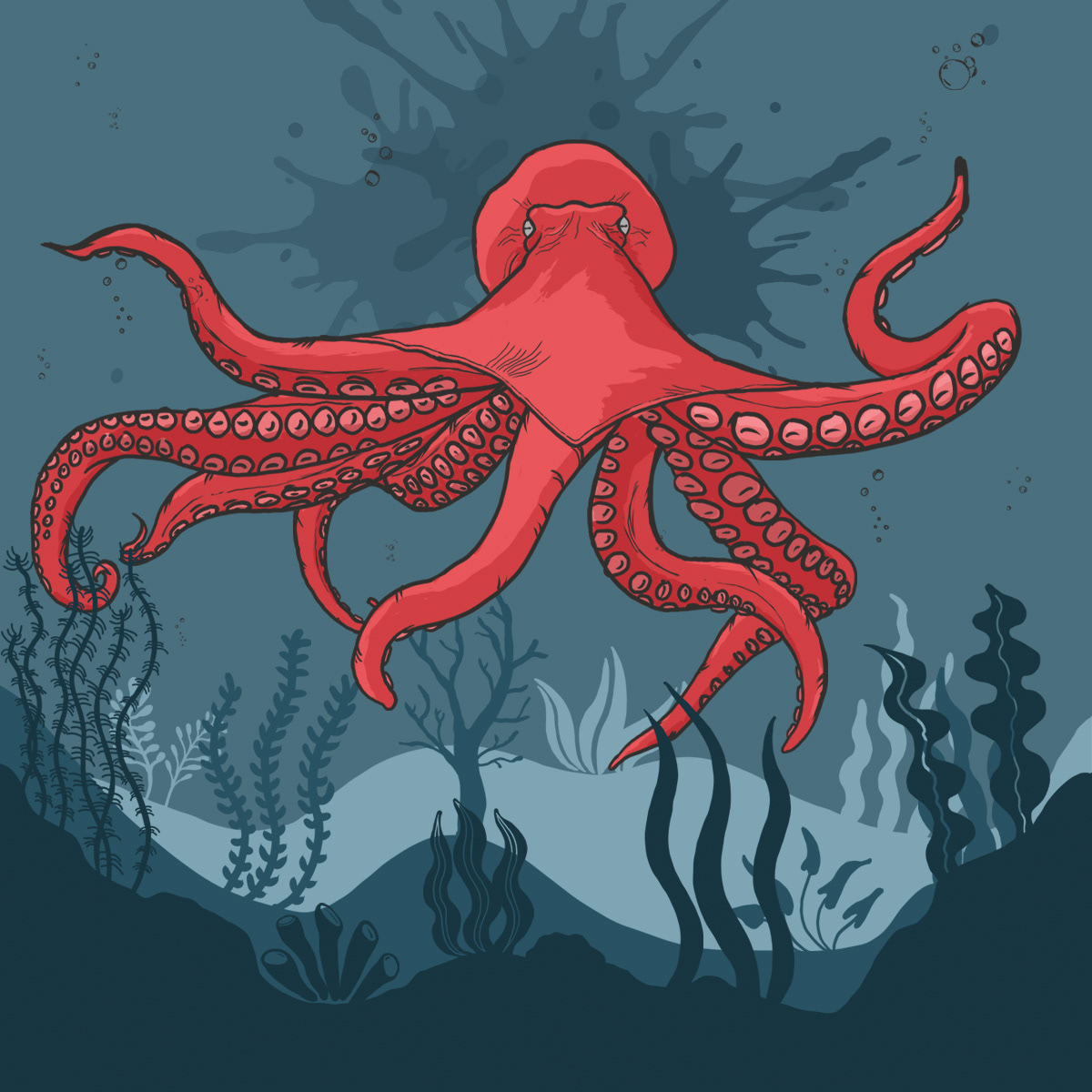 adobe illustrator art artwork augmented reality Digital Art  digital illustration Drawing  ILLUSTRATION  octopus vector