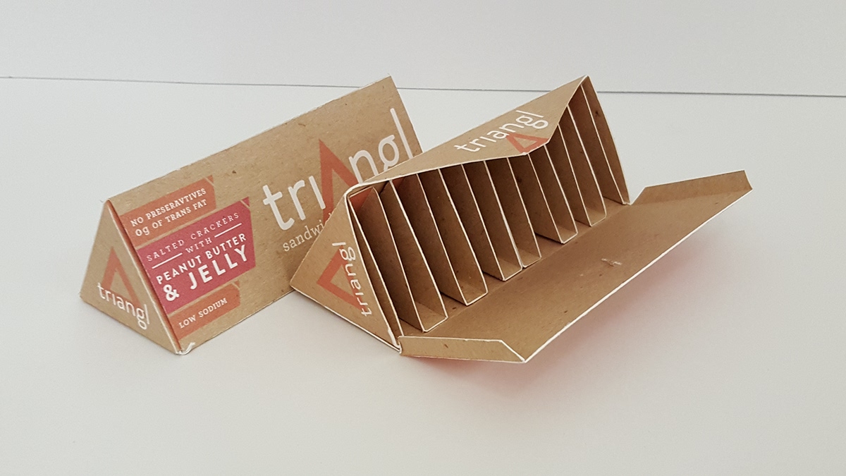 crackers sandwich box triangle