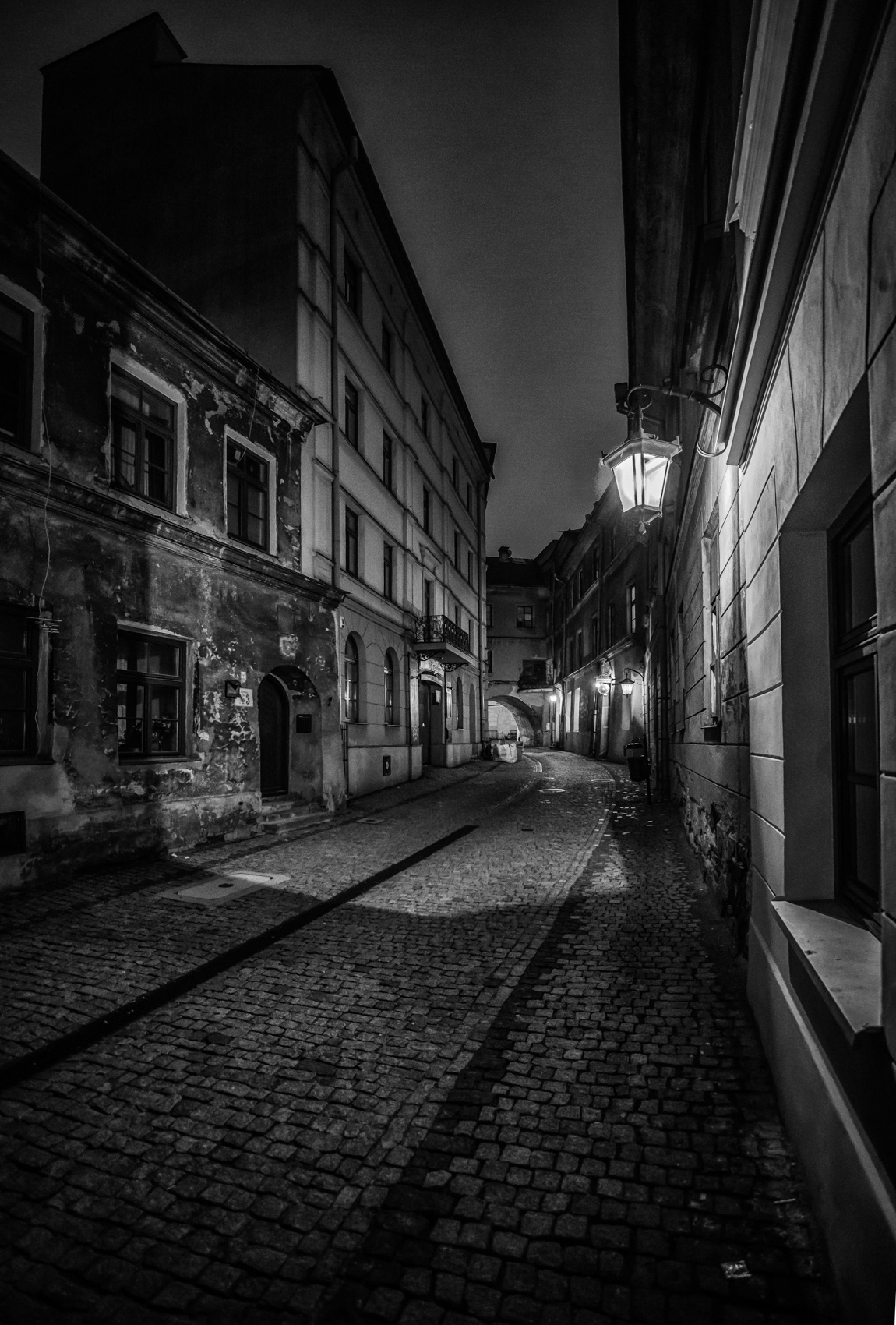 black and white street photography city Urban architecture night photography Street Travel lights