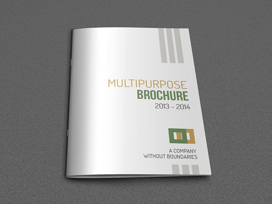 Multipurpose brochure clean flat Sharp sleek colored indesign template