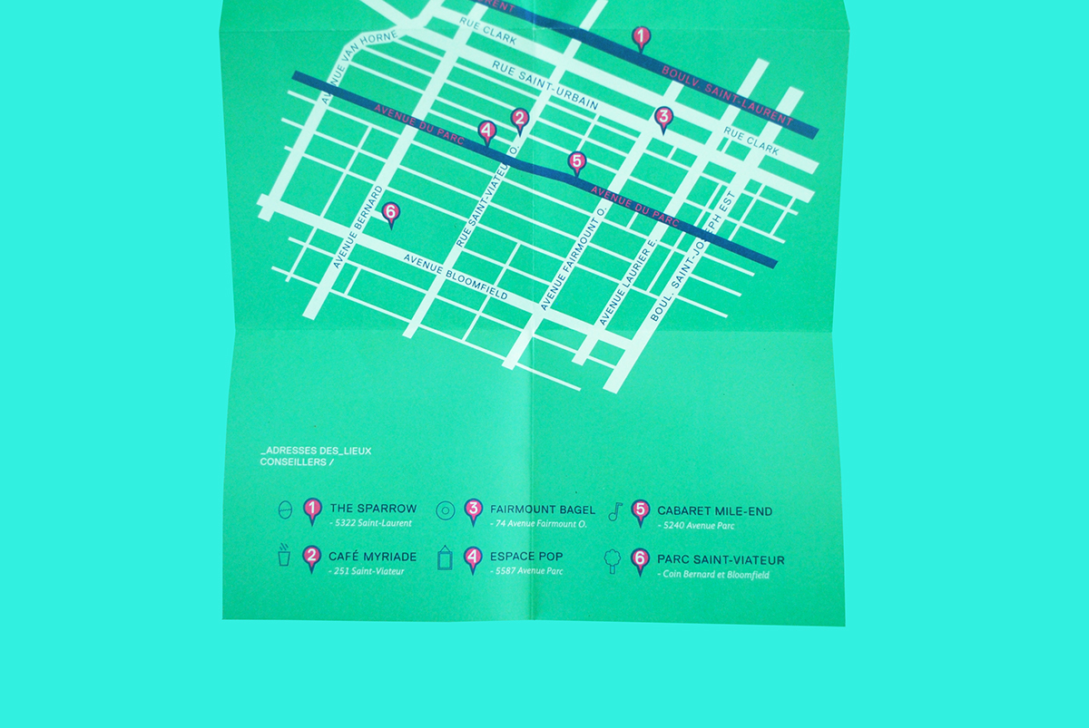 Montreal mile-end ahuntsic informative infographics map