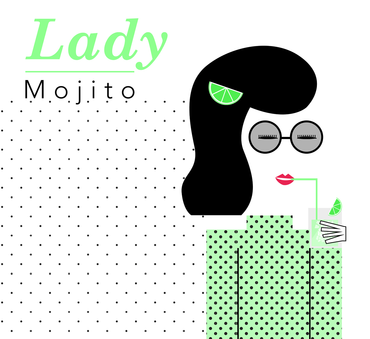 ILLUSTRATION  minimal graphic design art characterdesign woman drink cocktail branding 
