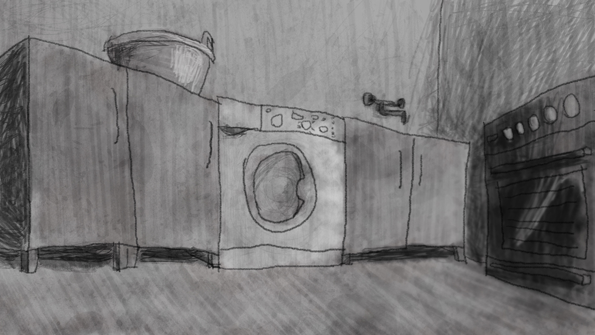 esc hand drawn animation police paint balloon laundry fugitive prison