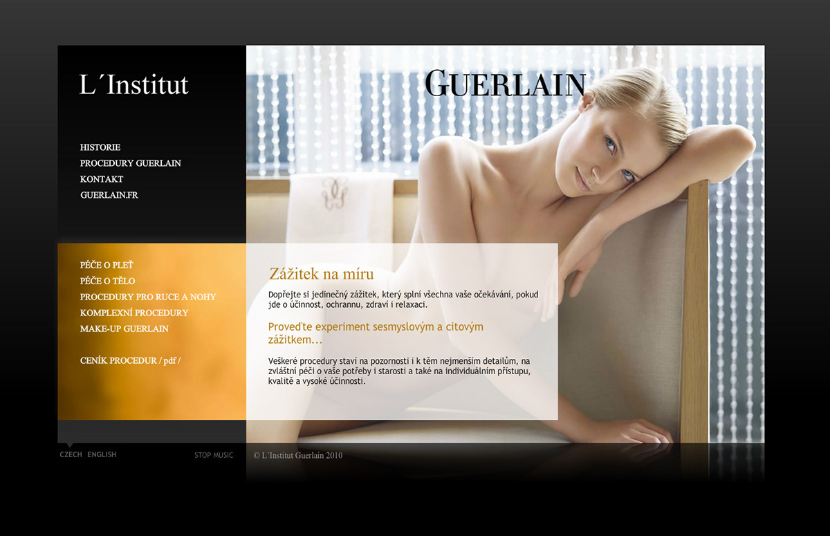 parfume Webdesign company site Spa guerlain