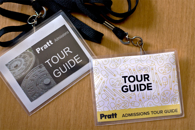 Pratt Institute tour guide Admissions pratt admissions Student tour Name Tag name tags art school school majors pratt