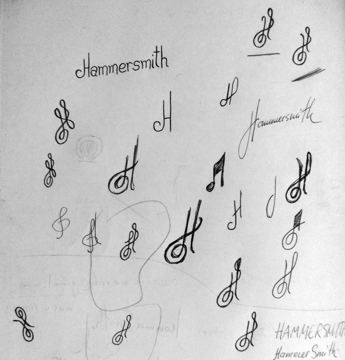 vadim makoyed vadimages logo identity recording studio Portland pdx type  g clef stroke hammersmith design Classic lines Swirls flow