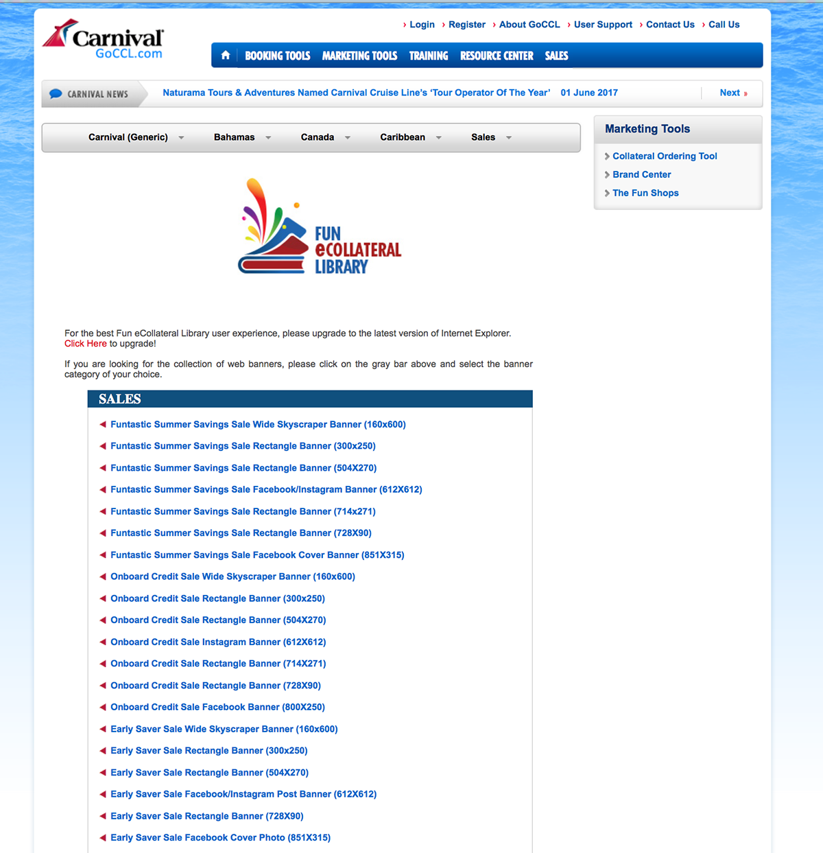 Carnival Cruise Line travel agents graphic design  user experience redesign GoCCL.com Carnival Cruise Lines cruising industry