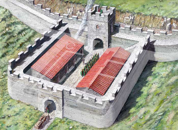 Roman mile castle on Hadrian's Wall