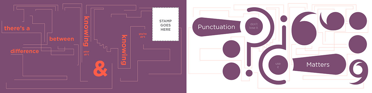 mailer punctuation iconography