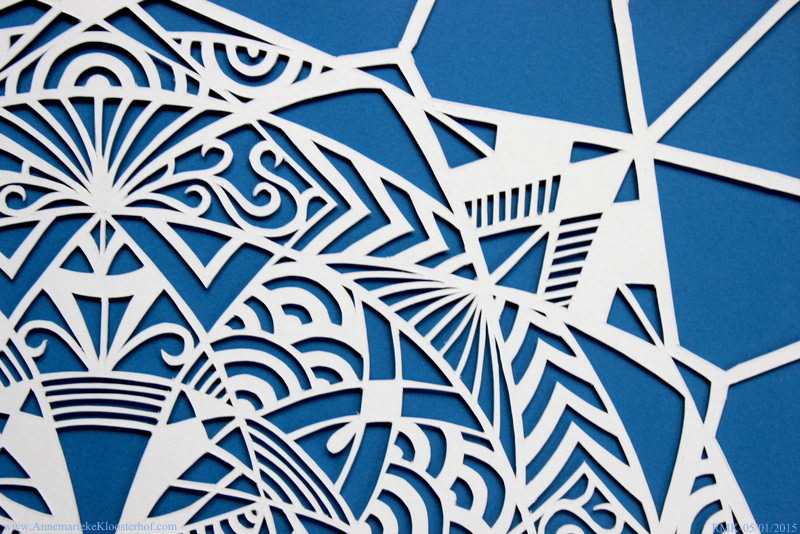 geometric shapes organic papercutting paper-art Paper cutting paper paper art annemarieke kloosterhof snowflake winter White blue design Mandala