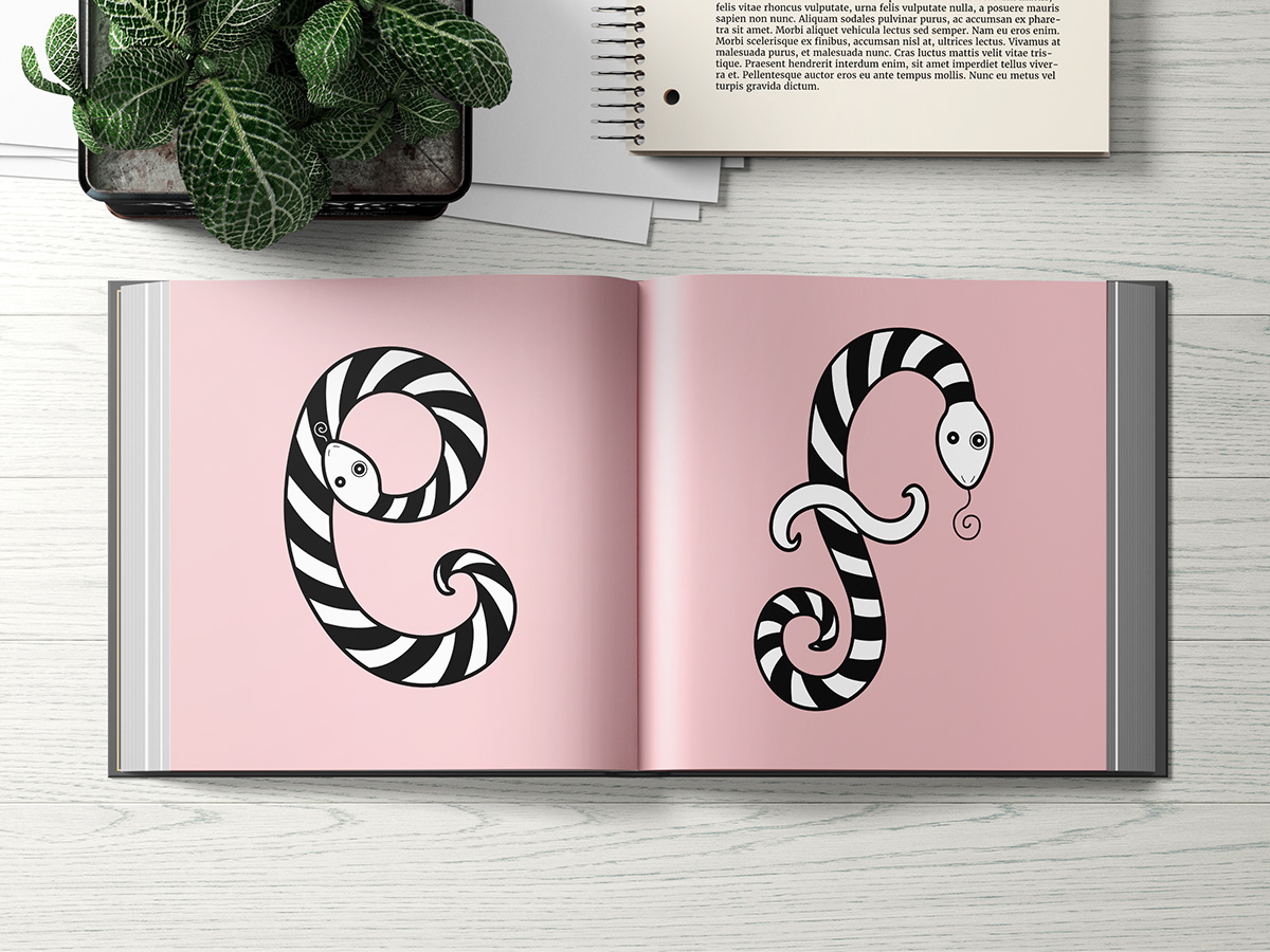 typography   type design #Design graphicdesign lettering alphabet snake ILLUSTRATION  letters