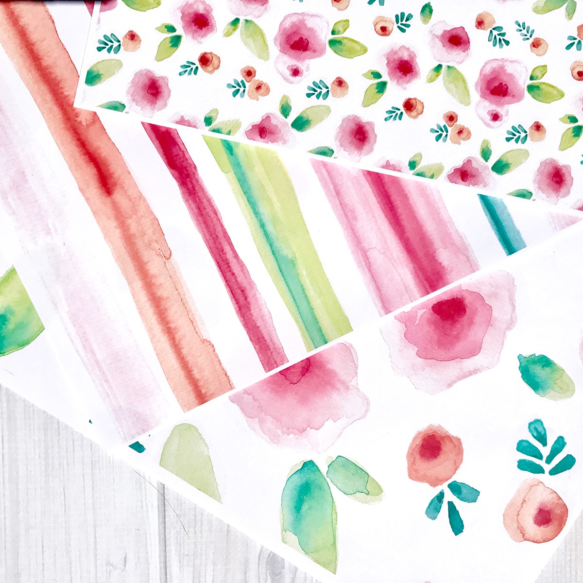 watercolor floral spring Surface Pattern