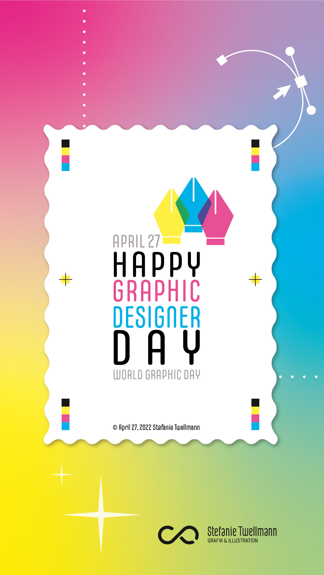 Adobe Portfolio danke firmengeburtstag Geburtstag grafik ILLUSTRATION  Jubiläum kartenillustration pastell