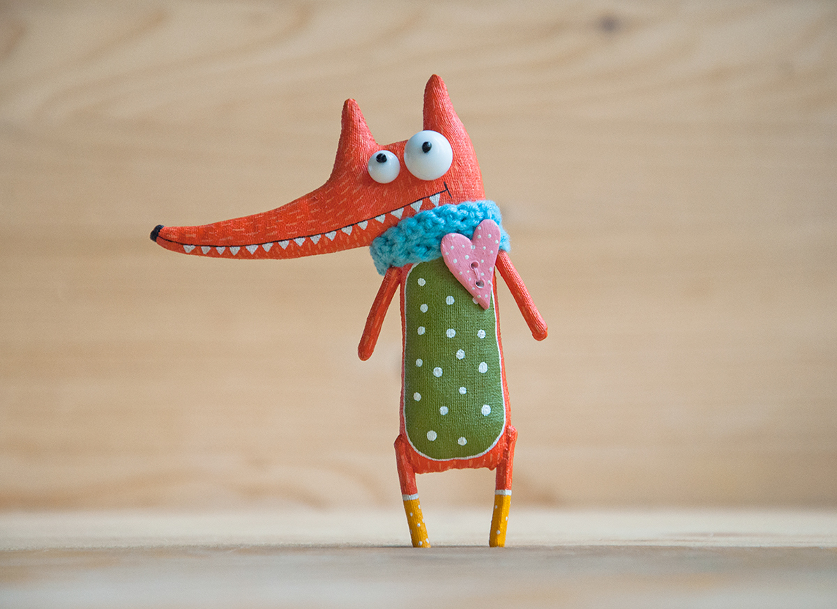 jewelry animals FOX handmade artwork Character design  toys Fashion  For Kids toy design  craft