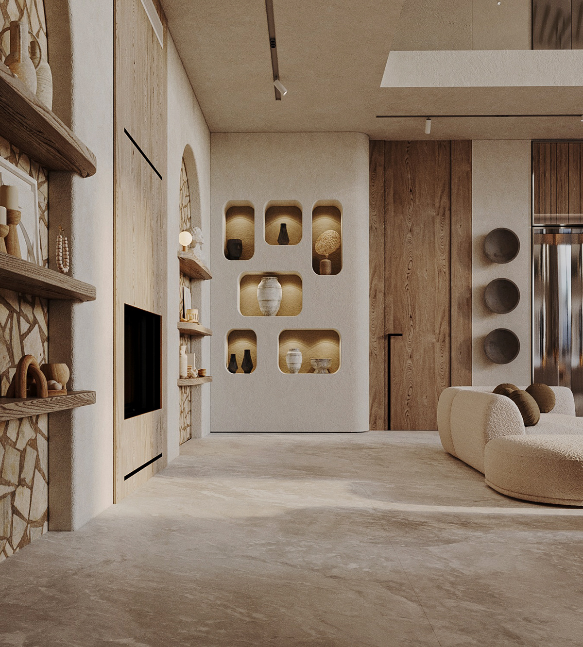 design interior design  CGI 3D Render corona architecture visualization archviz Wabi Sabi