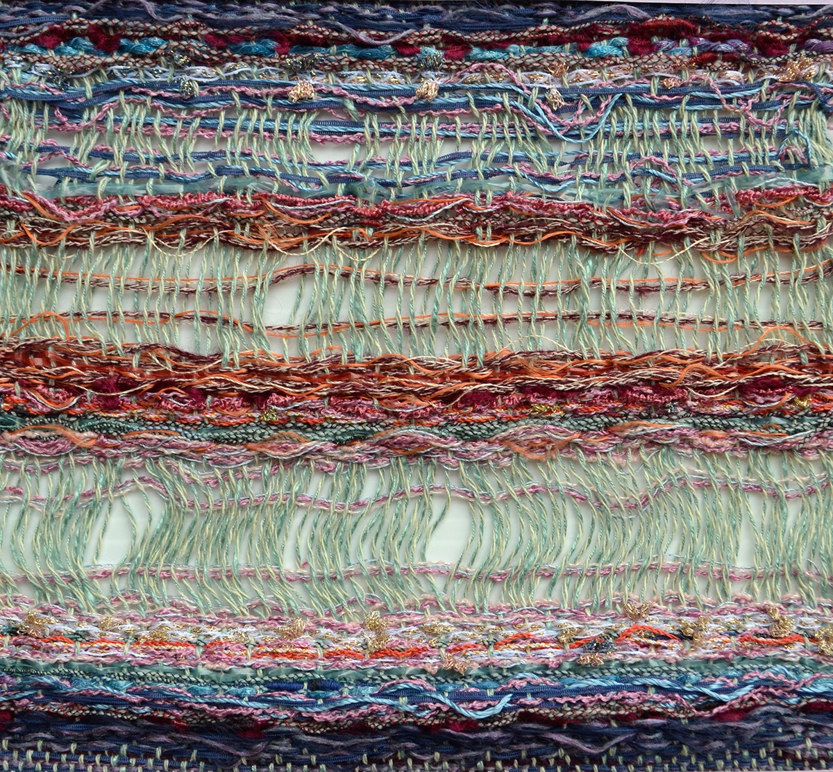 weaving Weave Design Hand Loom sunset water wave fabric