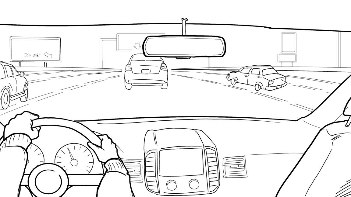 Advertising  storyboarding   cartoon car Driving dchiuart david wayne chiu product design  HUD