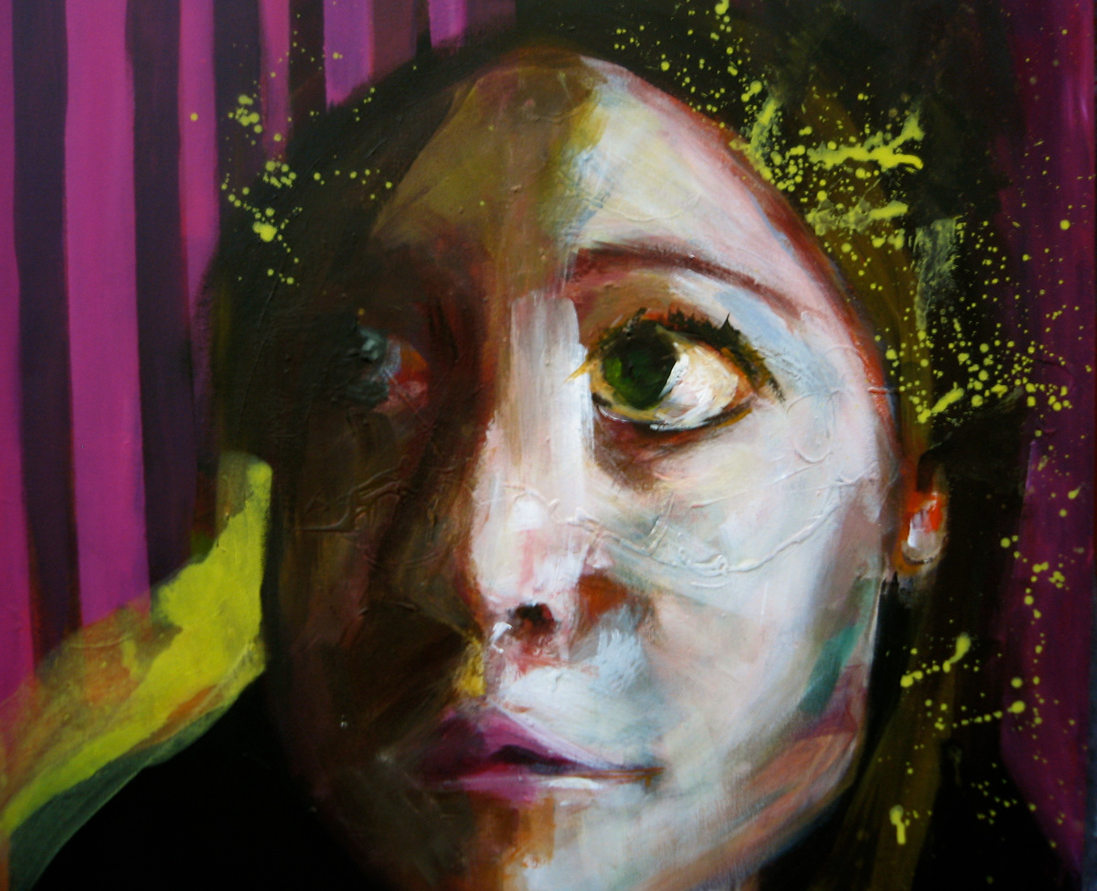 art portraits oil acrylic faces