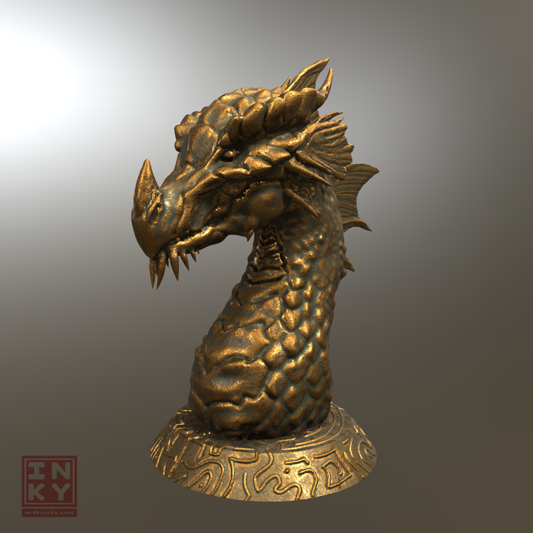 3d art 3D Coat 3D model 3d render creature Digital Art  dragon Dragon sculpture fantasy art sculpture