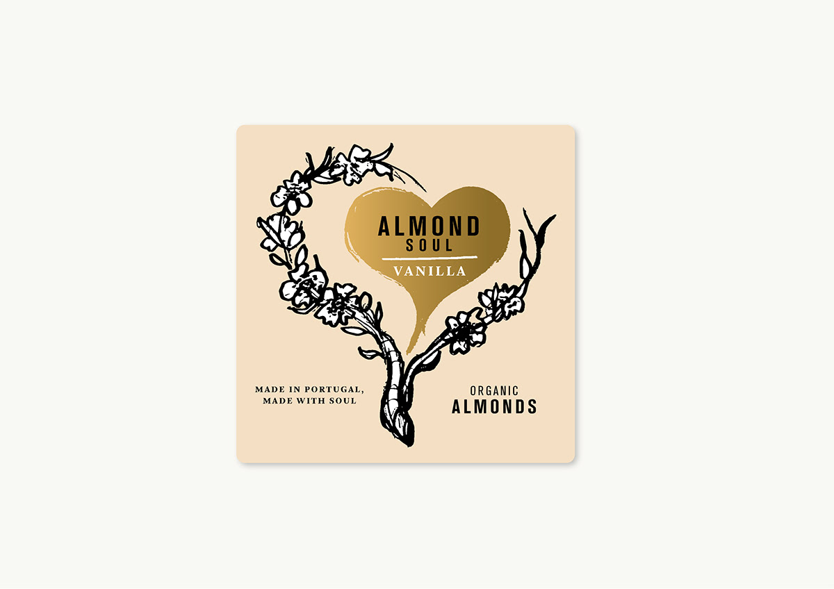 almond design ILLUSTRATION  Label