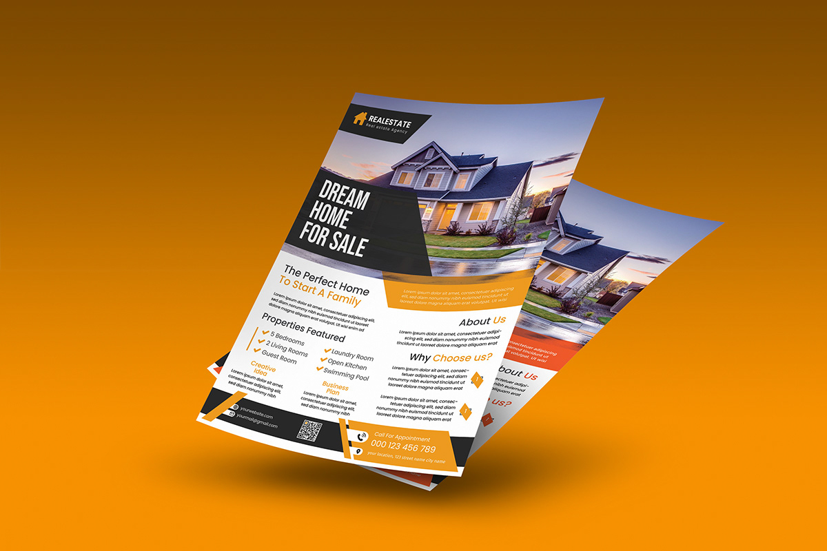 Residence corporate flyer flyer home homeowner marketing   Promotion property real estate realtor flyer
