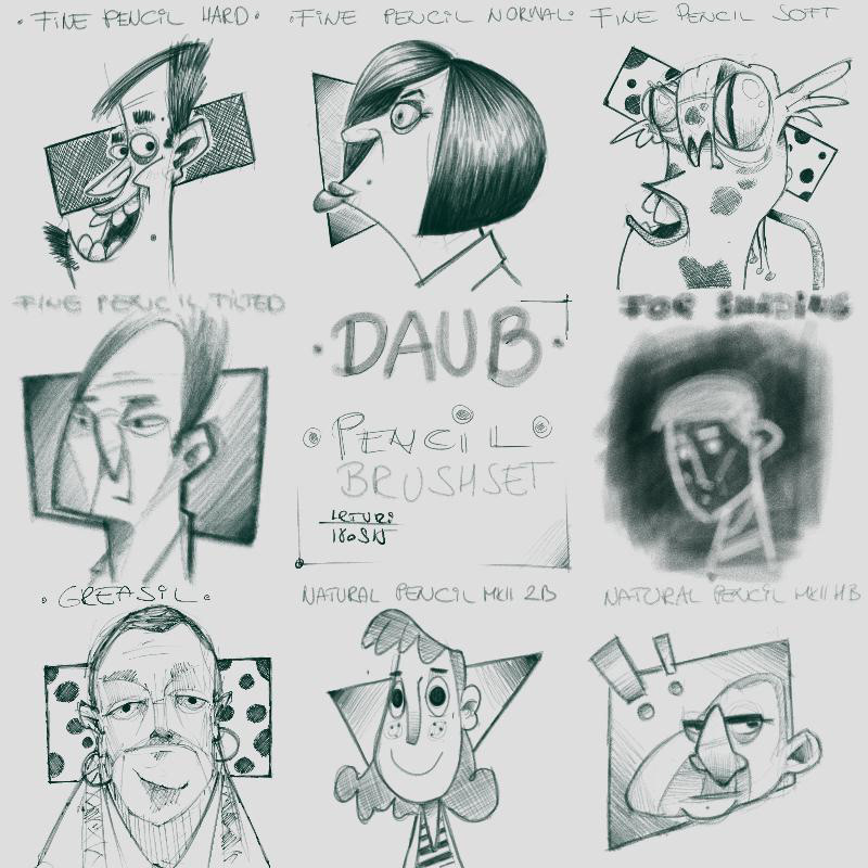 brush clipstudiopaint comics pencil Digital Art  faces cartoon caricature  