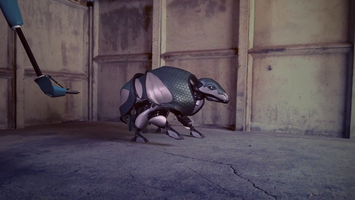 robot armadillo cockroach mission real environment top secret student Project Maya 3D
