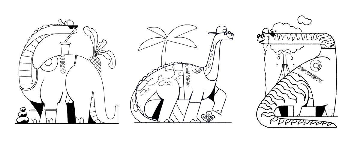 Character design  collectibles Commsaur commsor community Digital Art  digital illustration dinosaurs nft prehistoric