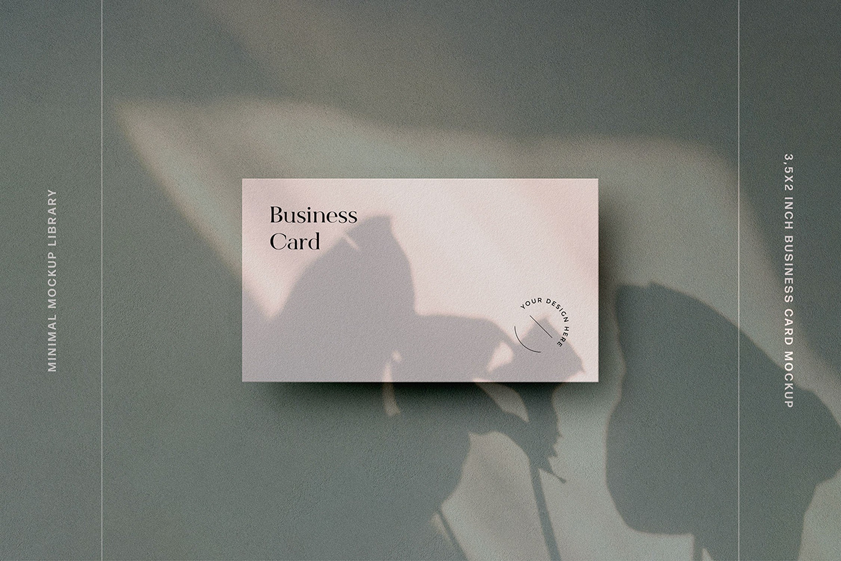 branding  business card minimal Mockup Overlay paper shadow Stationery texture