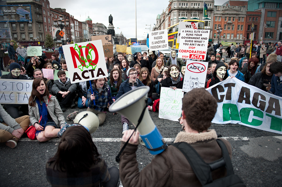 ACTA  Dublin Ireland protest Uspecto Images Tomasz Bereska dublin