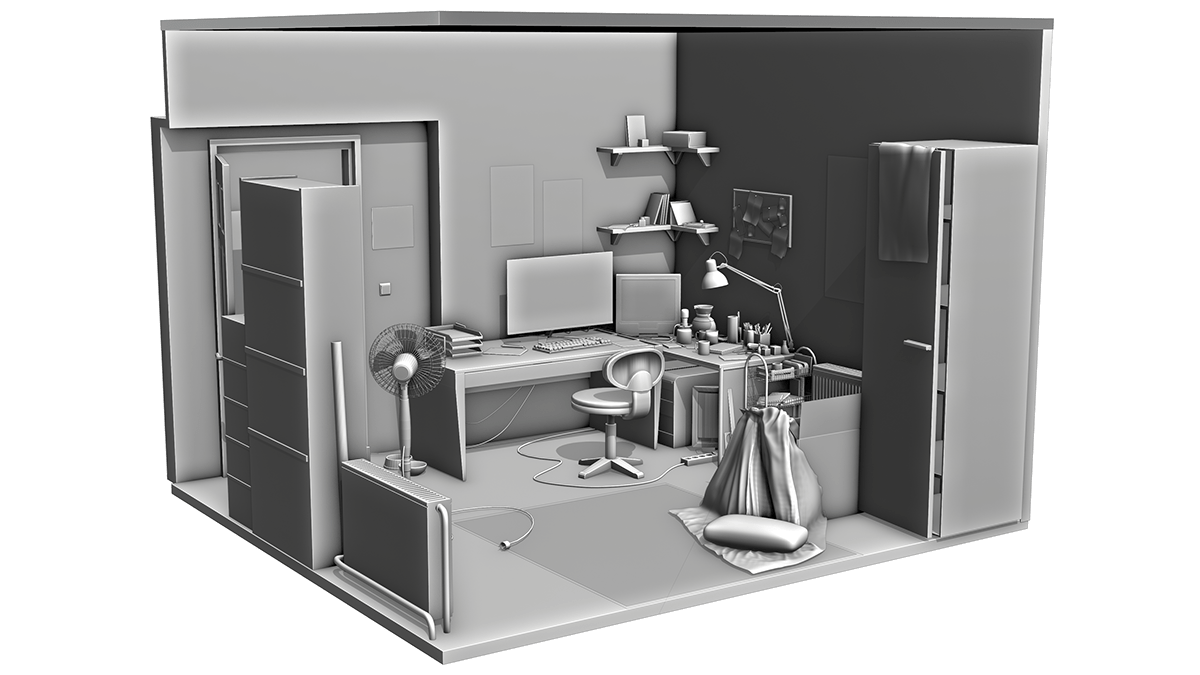 3D blender room desing