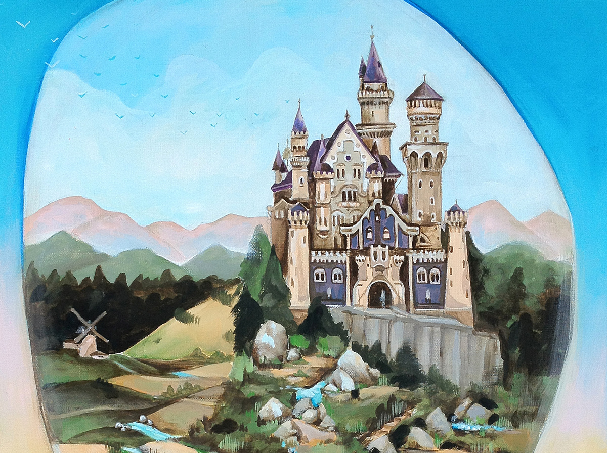 Drawing  painting   ILLUSTRATION  Castle fantasy