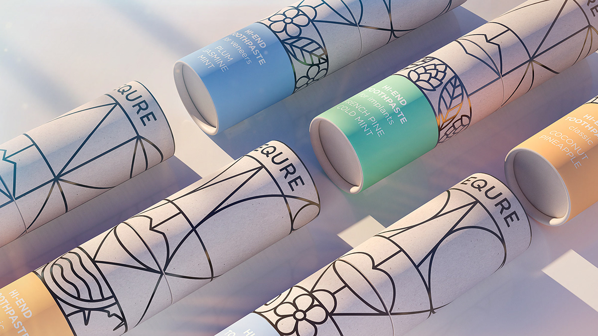 Art Deco Inspired Equre Packaging by Repina Branding Agency