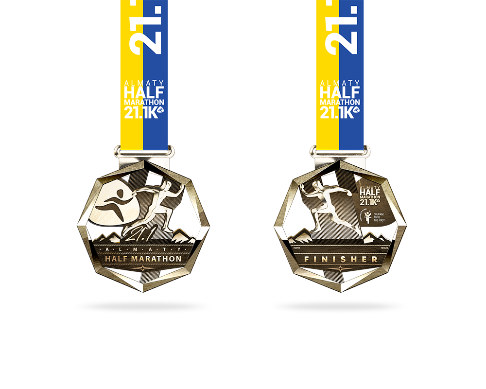 design Medal Marathon race Half marathon 2021 design visualization