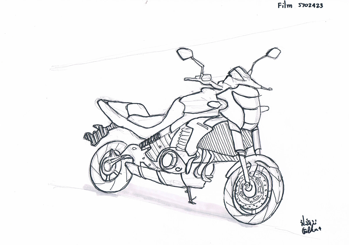 motorcycle sketch