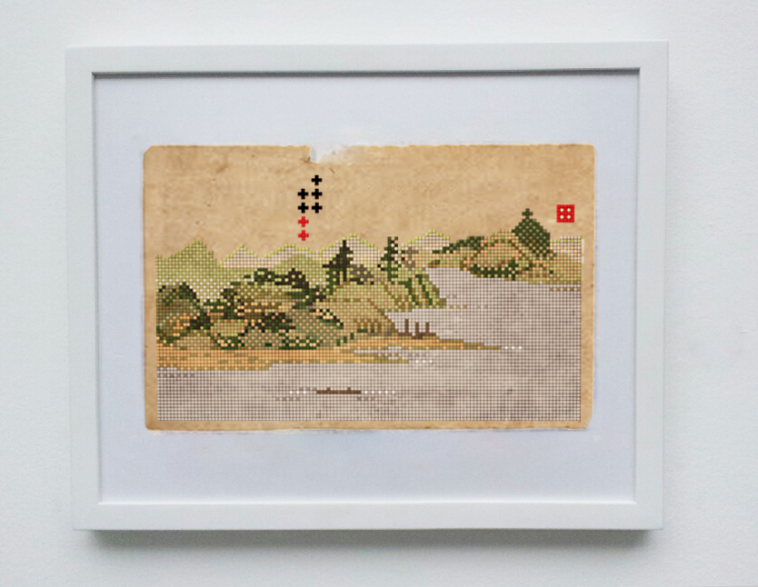 pixel pixelart 8bit 8bitart dot Retro masterpiece korean artist Korea stitch Exhibition  joojaebum