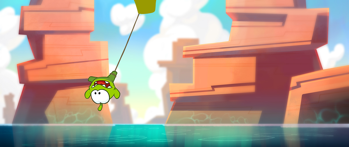 cut the rope om nom backgrounds concept